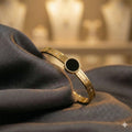 Black Golden Orbit with Gem Bangle