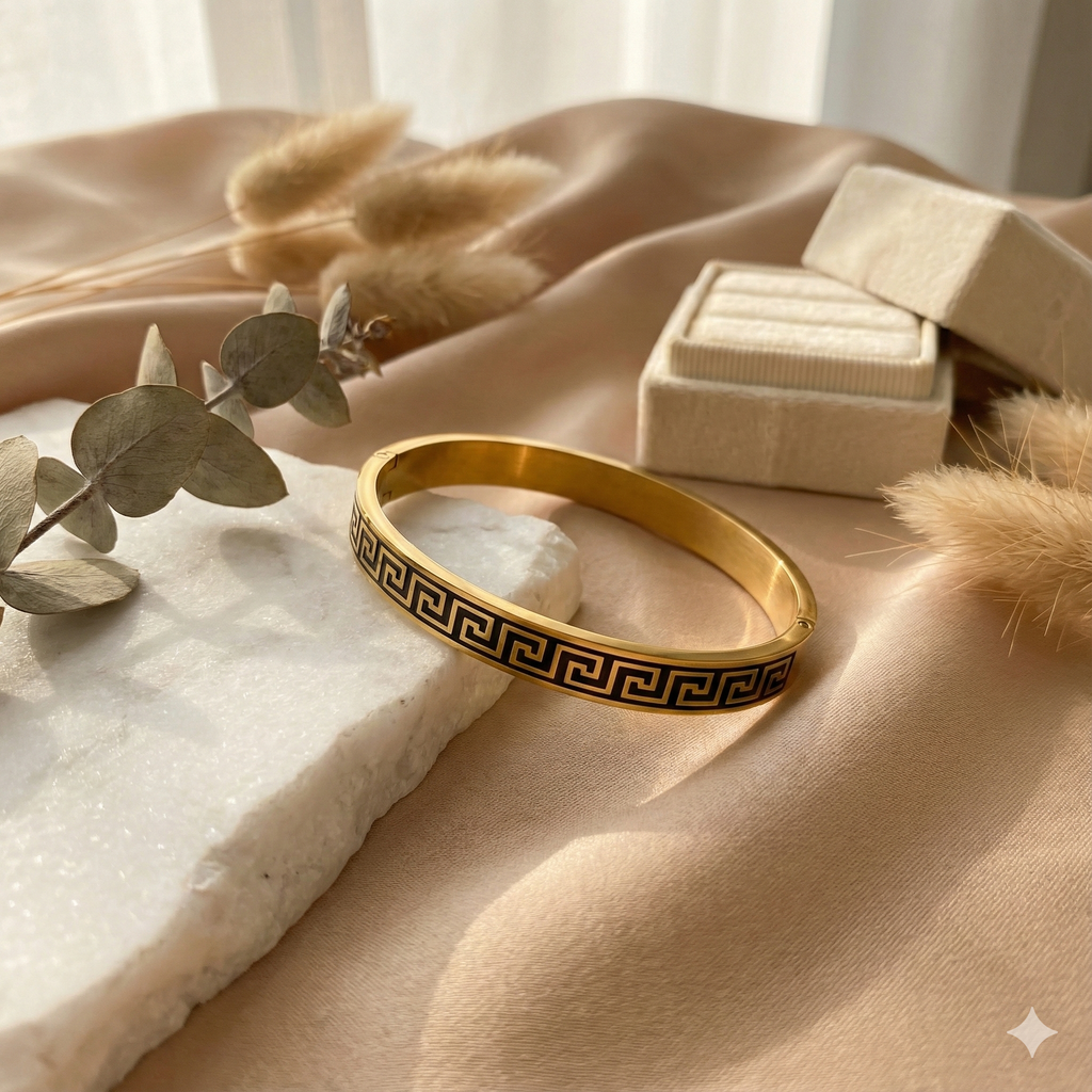 Versace Style-Golden Bangle