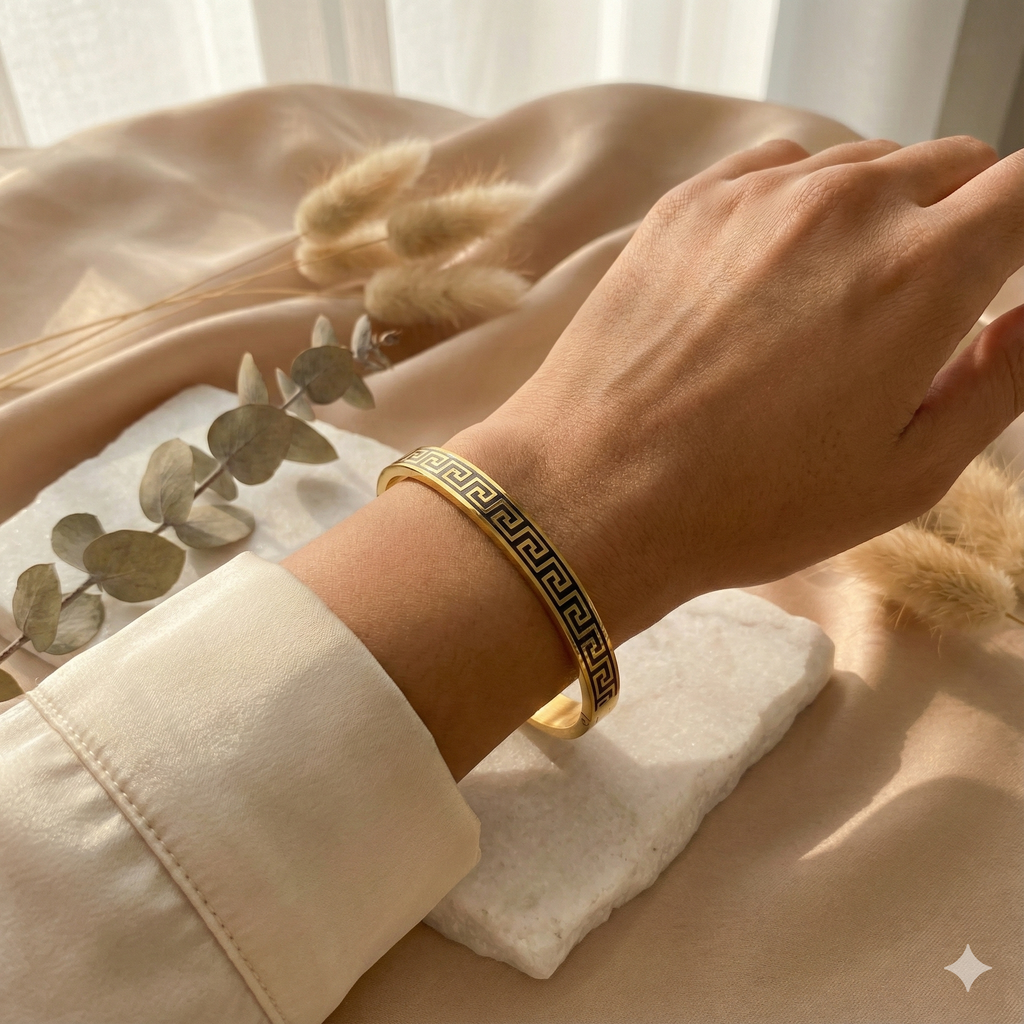 Versace Style-Golden Bangle