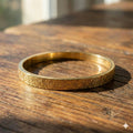 Calligraphy Engraved Bangle (Golden Tone)