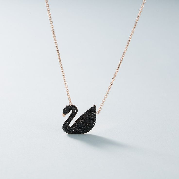 Black Swan Pendant Necklace