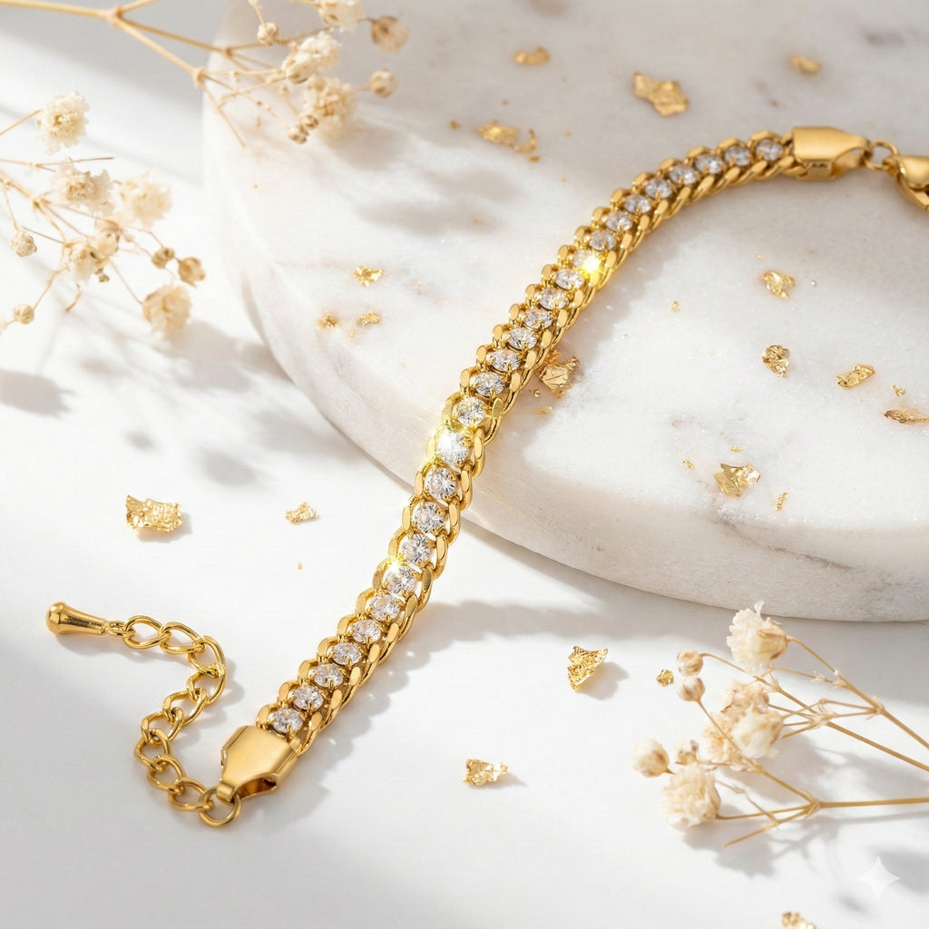 Double Chain Crystal Bracelet