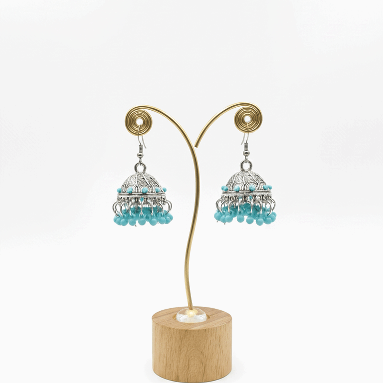 The Heirloom-Traditional Beaded-Jhumka Earrings