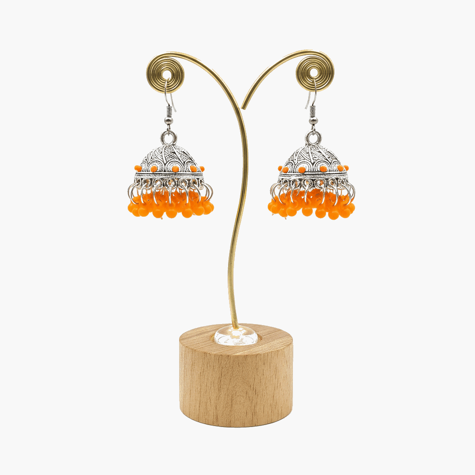 The Heirloom-Traditional Beaded-Jhumka Earrings