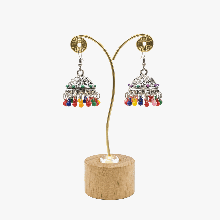 The Heirloom-Traditional Beaded-Jhumka Earrings