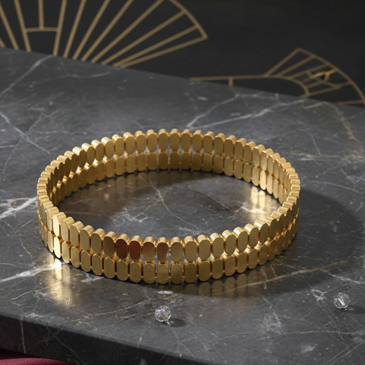 Gold Oval-Link Bracelet