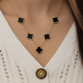 Everlasting Multi-Station Clover Charm Necklace