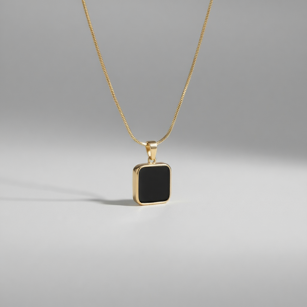Chic Anti-Tarnish Square Pendant Necklace