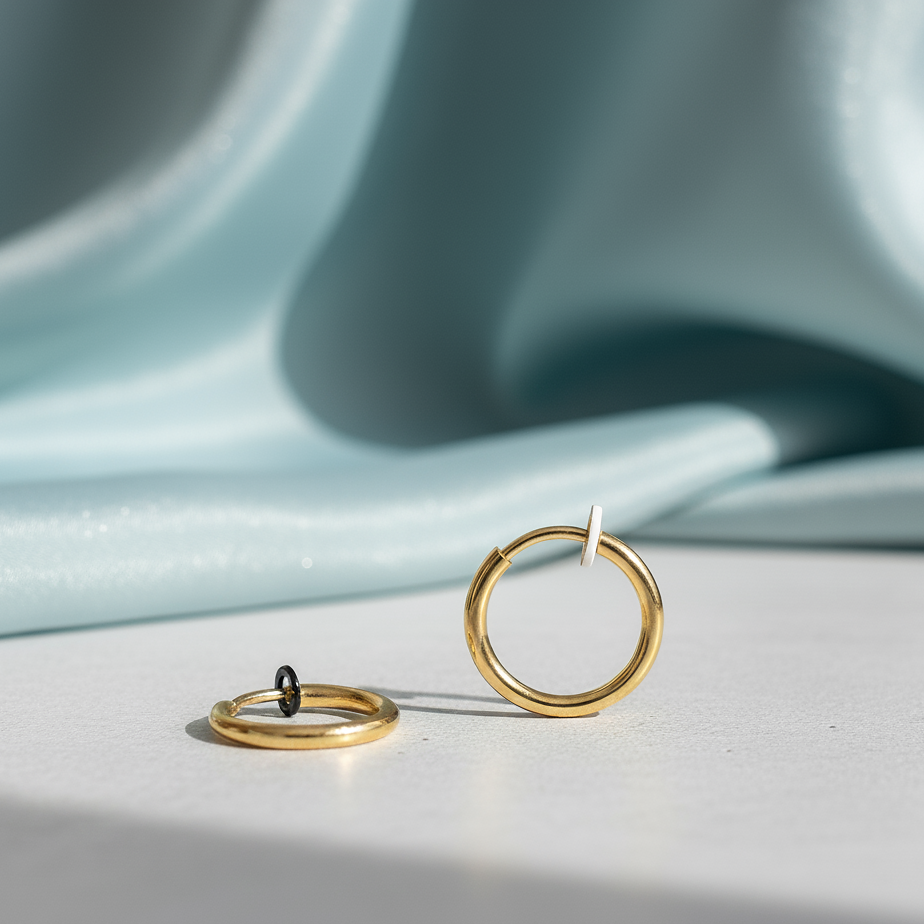 The Golden Clip - Classic Gold Clip-On Hoops
