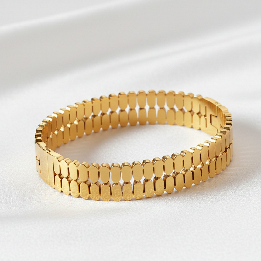 Gold Oval-Link Bracelet