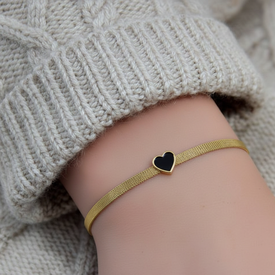 Milan Hear t - Mesh Bracelet