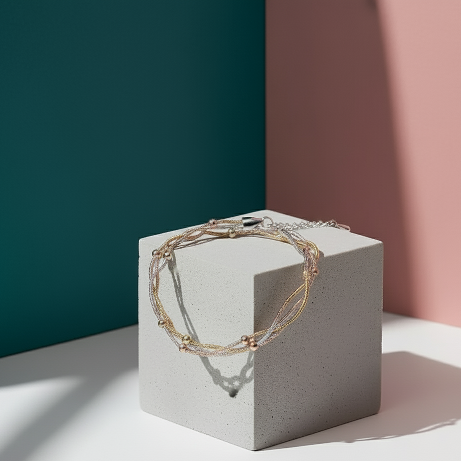 The Unfading-Trinity Multi-Tone Chain Bracelet
