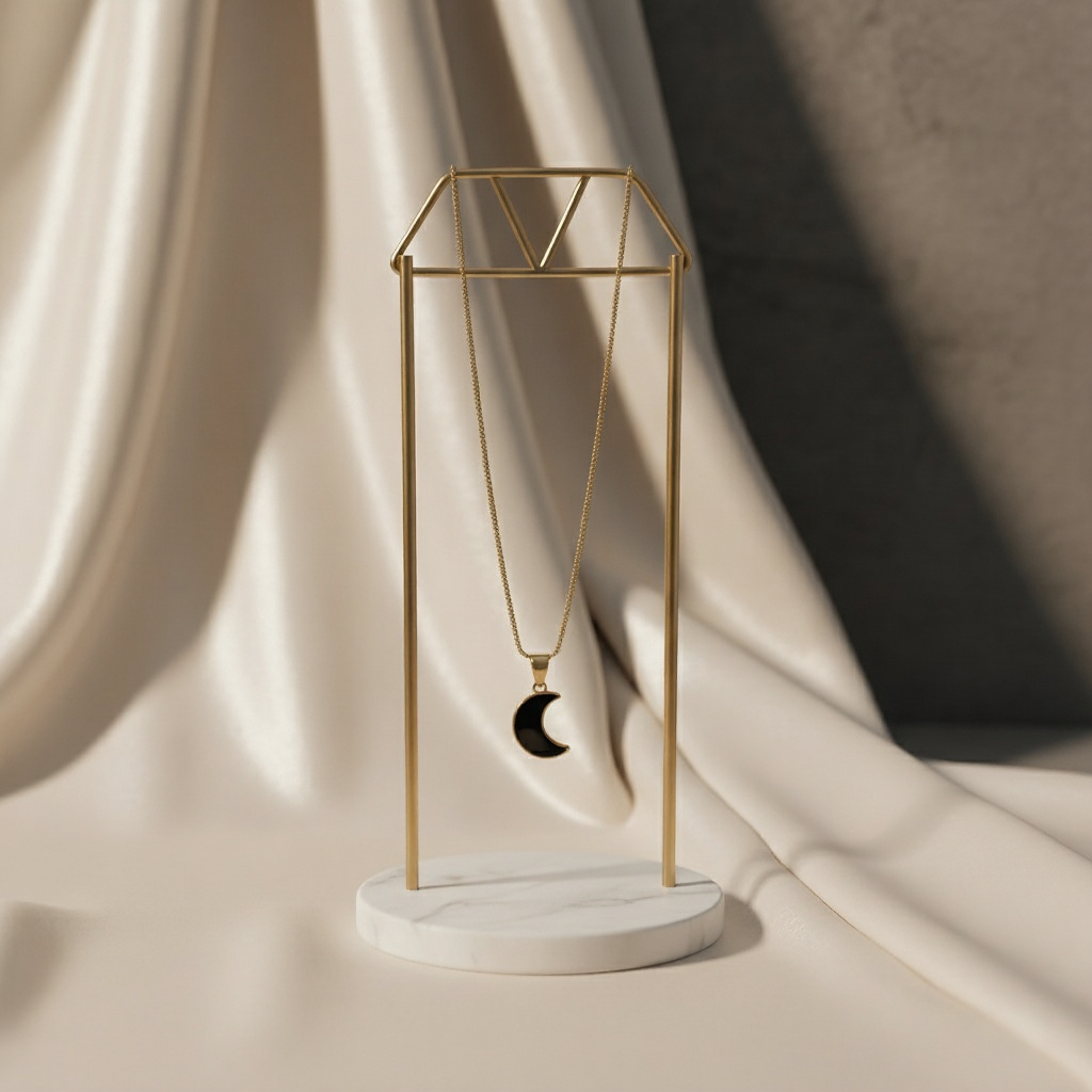 The Mystique Crescent - Black Moon Pendant