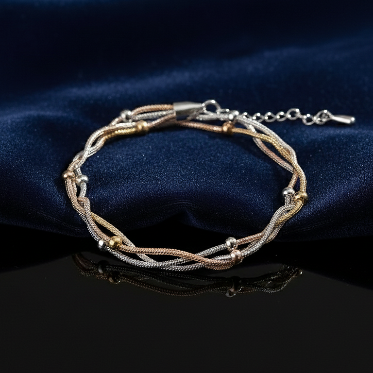 The Unfading-Trinity Multi-Tone Chain Bracelet