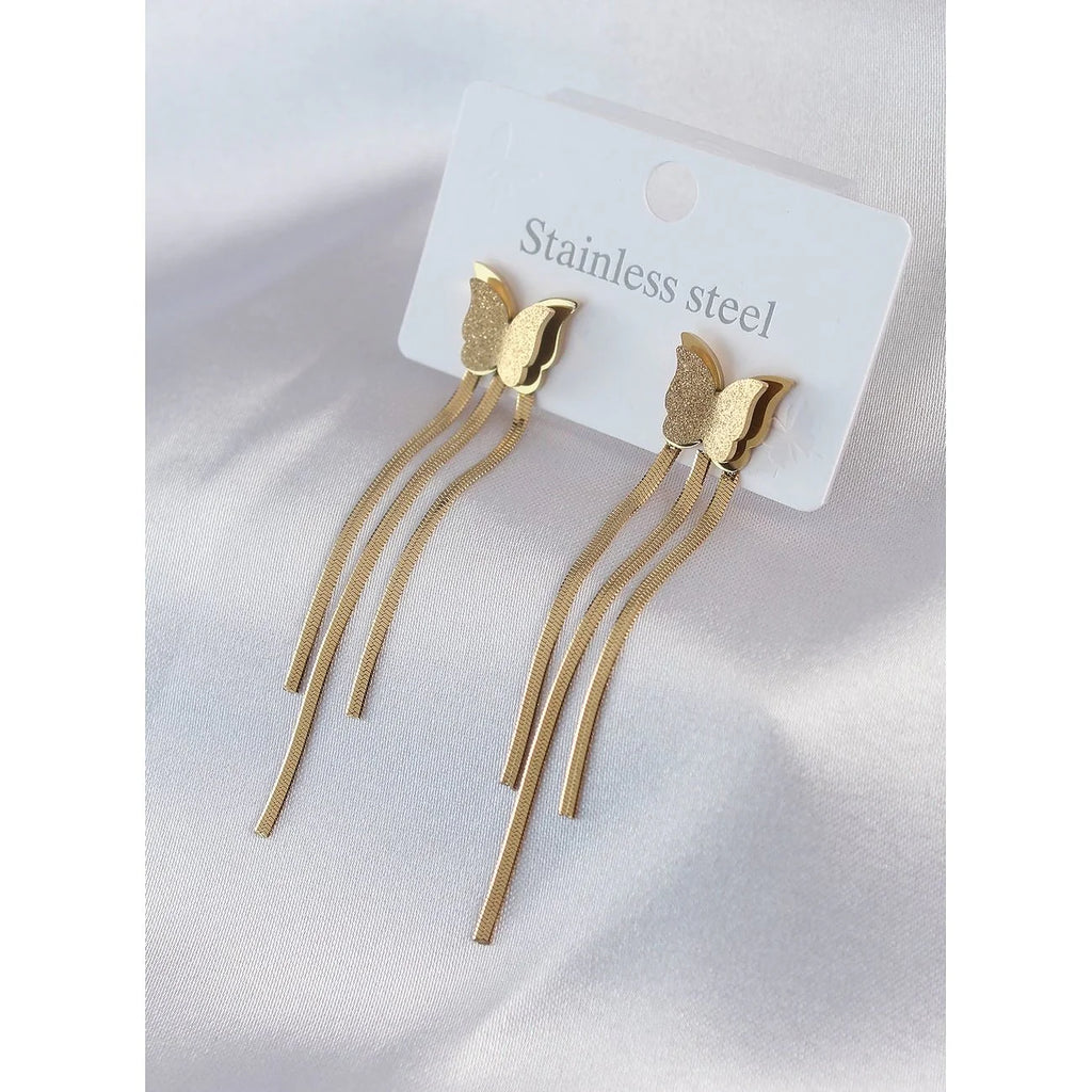 Golden Tone Butterfly Trio Set