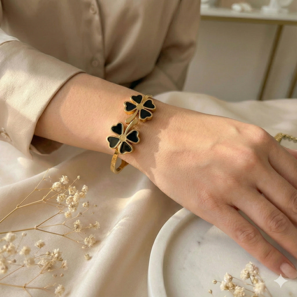 Golden Clover Duo Bangle
