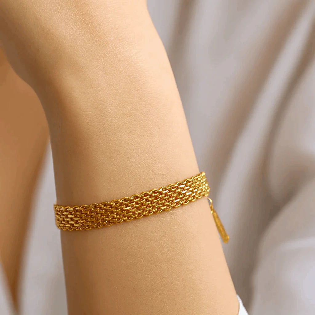 Golden Tone Mesh Bracelet
