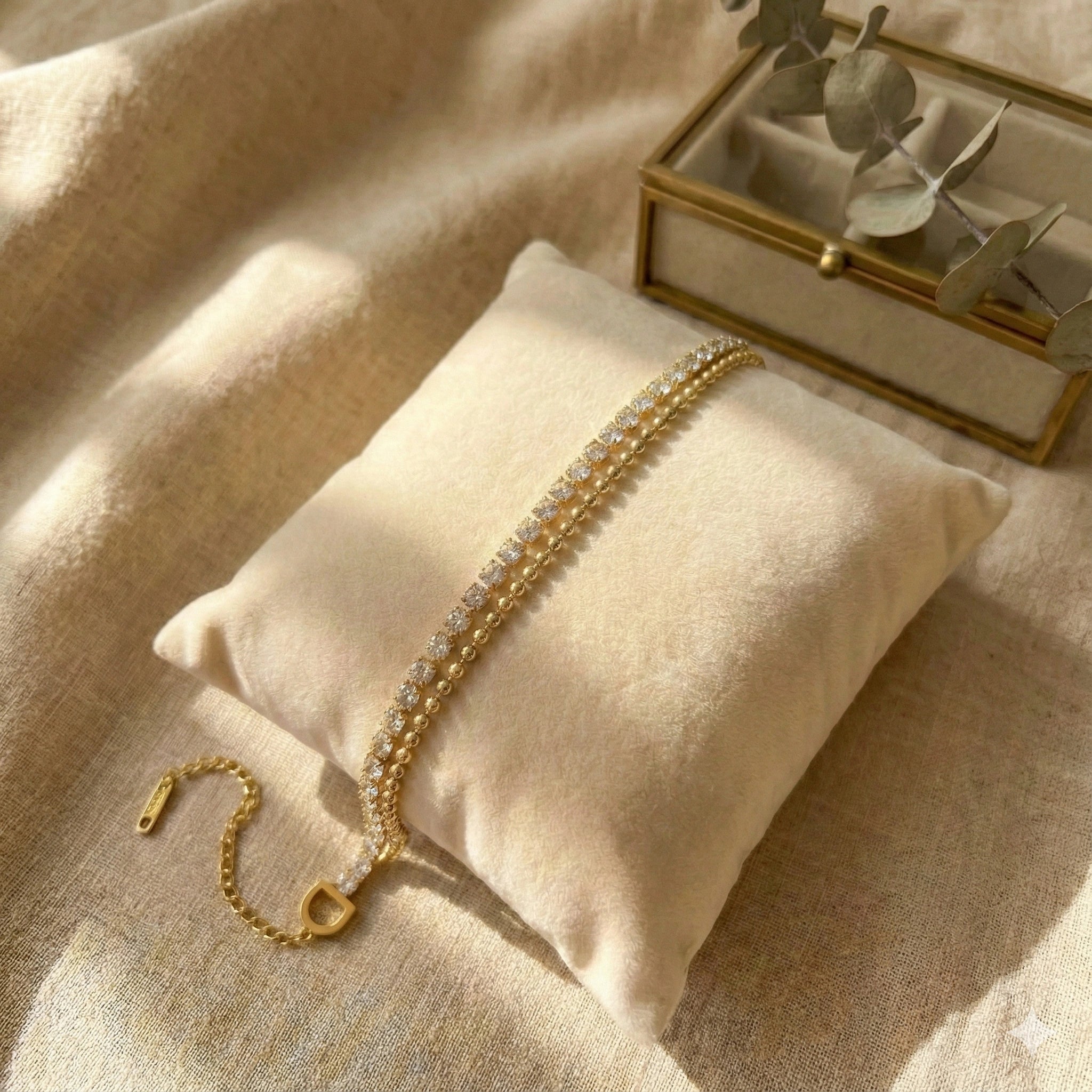 The Duet Stack Bracelet-Beaded Chains