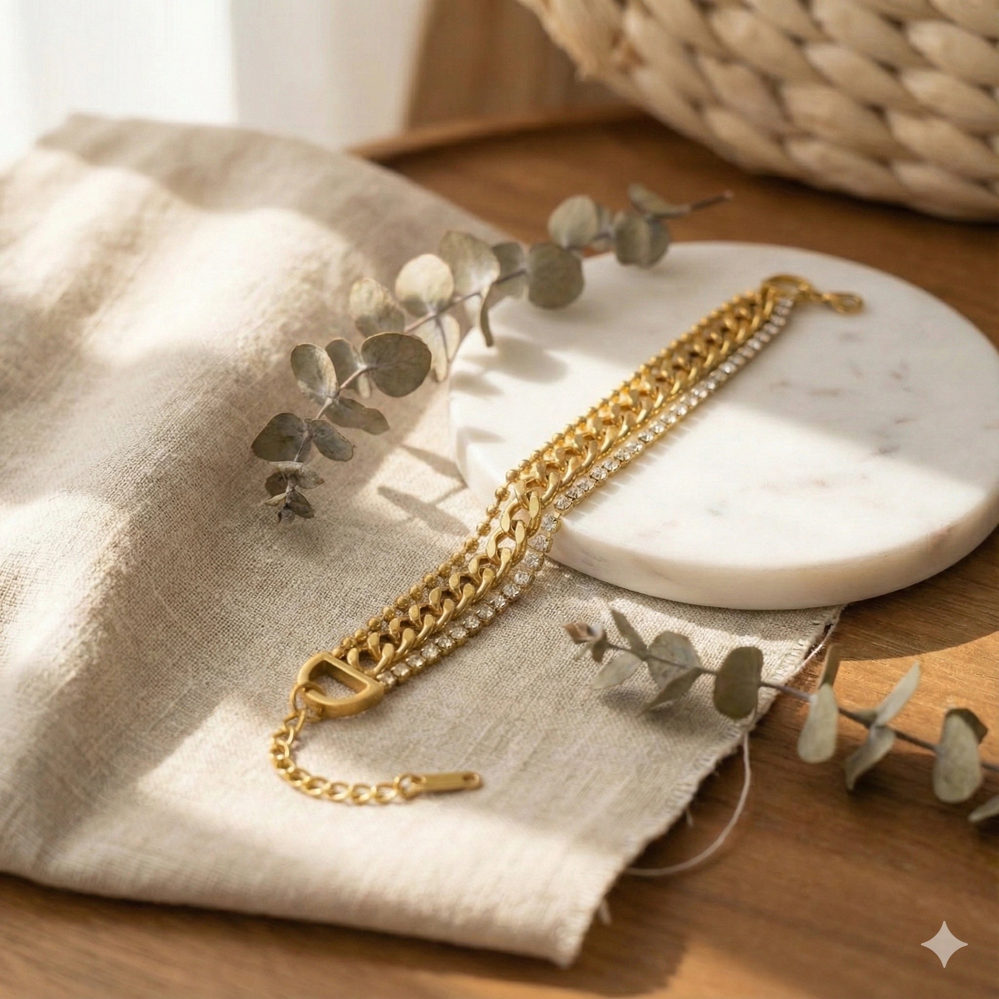 The Layered Lux-Triple Chain Bracelet