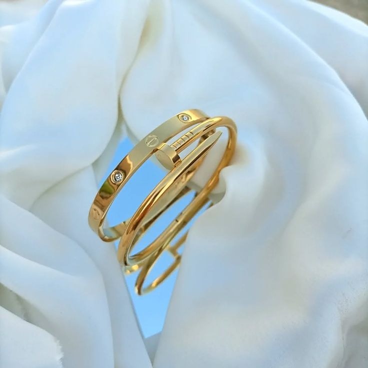 Cartier & Nail Head - Duo Stack